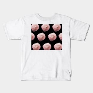 Blush ranunculus - ebony Kids T-Shirt